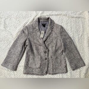 Ann Taylor Gray Tweed Jacket